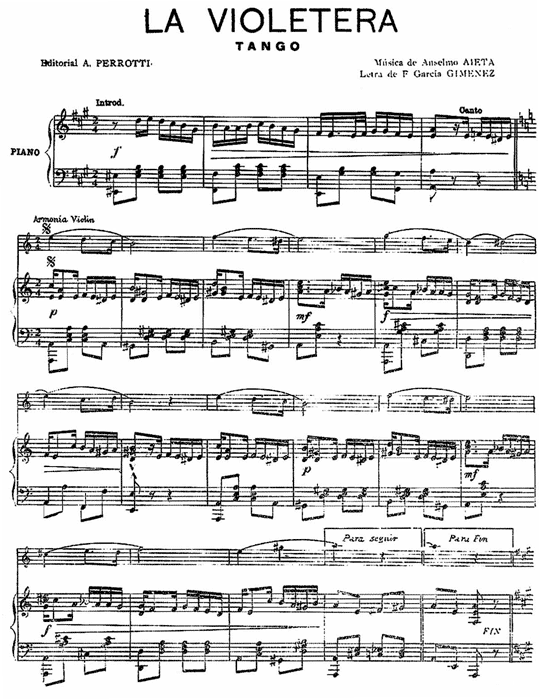 La violetera. Tango (1926)